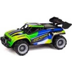 Toymax TEC-TOY Jeep Racing 1:18 2,4GHz, blå/grøn [Levering: 1-2 dage]